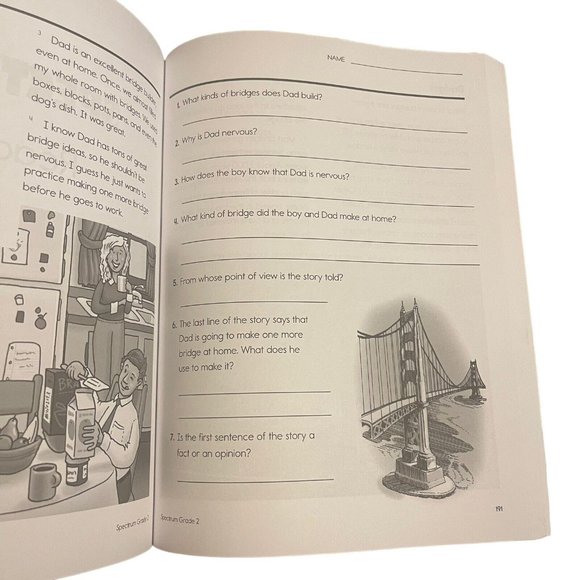 Spectrum Second 2nd Grade Workbook Math Reading Language Arts Soft Cover 2015 - Picture 7 of 7